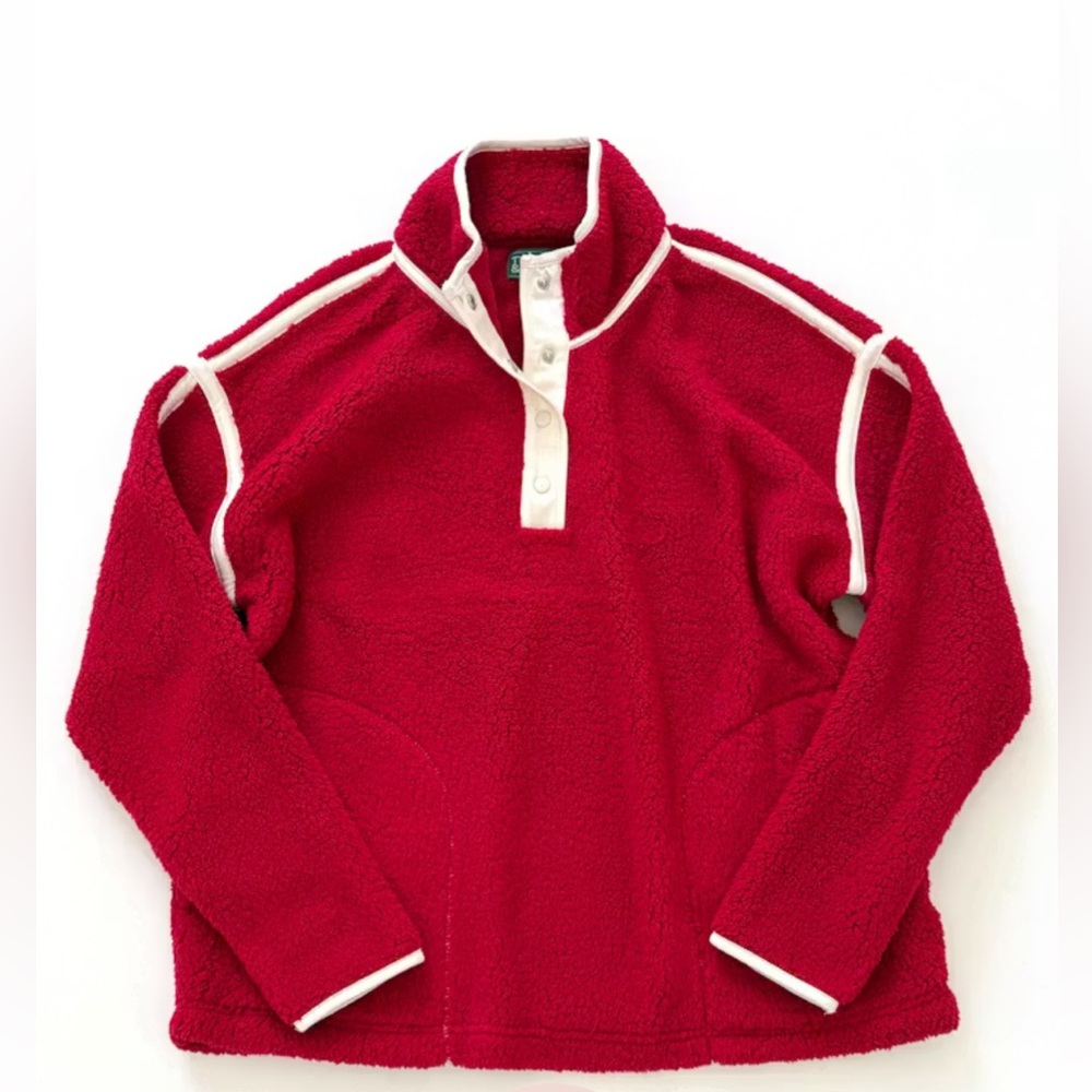 Terra & Sky Faux Shearling Quarter Snap Pullover